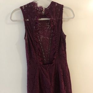 Free people plum lace dress